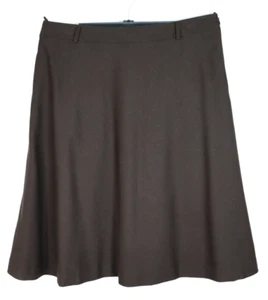 TALBOTS Women's Thin Flannel Wool Nylon A-Line Skirt Lined Brown Size 16p Plus - Picture 1 of 14