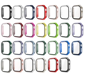 Twarde etui PC ze szklaną folią ochronną na wyświetlacz do Apple Watch Series 10 42mm 46mm - Zdjęcie 1 z 42