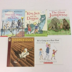 King Jack Giant Jumperee Farmer Duck Helen Oxenbury 5 Picture Book Lot - Imagen 1 de 4