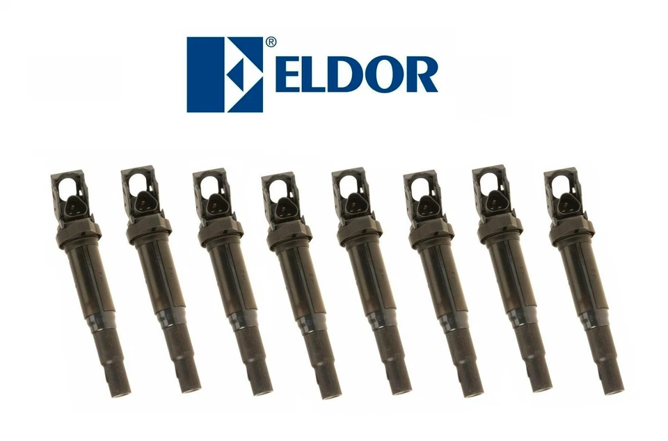 6x BMW Ignition Coils With Spark Plug Connector Version 12138657273 Eldor