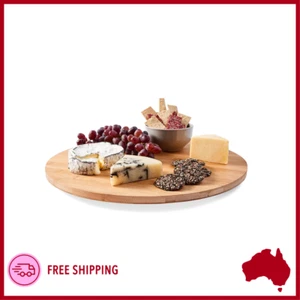 Bamboo Lazy Susan Serving Tray 40cm Round Wooden Cheese Grazing Board Turntable - Picture 1 of 7