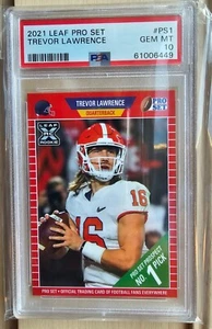 🔥2021 Leaf Pro Set NFL #PS1 Trevor Lawrence Rookie RC PSA 10 Low Pop Clean Case - Picture 1 of 3