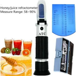 Handheld Refractometer Honey Beekeeper Water Sugar Test Brix 58-90% Water - Picture 1 of 12