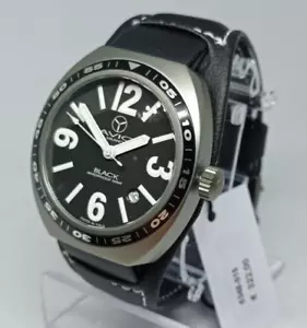 Men's Aviator Watch Black Avio Milano Numbered, Case 40mm, Mvt Ronda Swiss - Picture 1 of 4