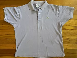 Lacoste Shirt Adult Size 5 US Purple Short Sleeve VTG Polo VINTAGE FREE SHIP - Picture 1 of 2