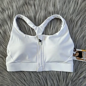 Sujetador deportivo inalámbrico Avia para mujer talla pequeña blanco sin cables cierre de cremallera frontal - Imagen 1 de 6