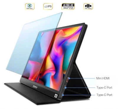 Corprit D159 4K tragbarer RGB-Farb- Monitor, 15,6 Zoll inkl. Case - wie neu - Bild 1 von 4