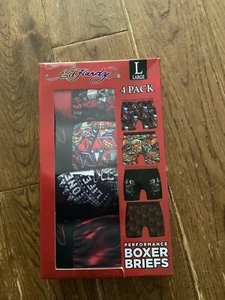 Ed Hardy Men's 4 Pack Performance Boxer Briefs -large - Picture 1 of 2