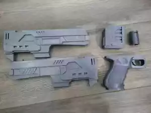 Kit réplique Lawgiver MK II JUDGE DREDD Full Scale Replica Cosplay Custom text - Picture 1 of 7