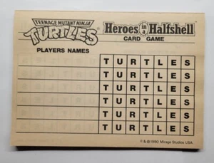 Teenage Mutant Ninja Turtles Heroes in Halfshell Game 47 Sheet Replacement Pad - Picture 1 of 1