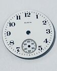 Vintage Elgin Trench Dial Porcelain 3/0 Great Condition Arabic Pocket Watch