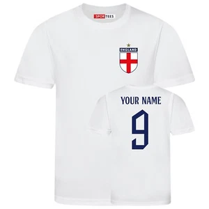 Personalised Sportees Kids England Style Cup Football Shirt Tournament Edition - Picture 1 of 6
