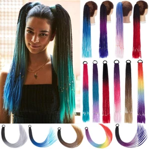 Muticolor Braids Ponytail Braiding Long Band Box Twist Braid Hair Extensions us - Picture 1 of 32
