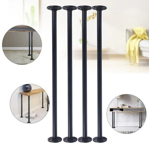 Patas de mesa de tubos industriales de 30" 4 piezas tubos roscados largos escritorios encimeras nuevo - Imagen 1 de 14