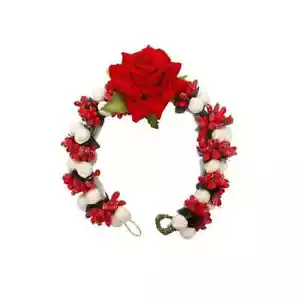 Rose Flower Gajra Bun Juda Flower Gajra Hair Accessories Pack of 1 @vd - Picture 1 of 2
