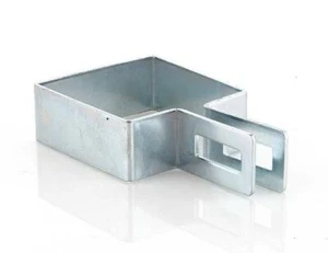 Endschelle quadratisch 100x100mm Verzinkt Zaunschelle für Zaunpfosten - Bild 1 von 7