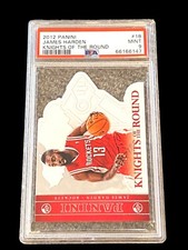 2012-13 Panini Knights of the Round #1 James Harden Die Cut SP Case Hit!  PSA 9