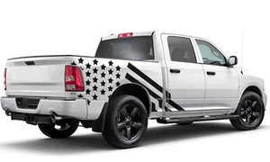 Back side US flag graphics stickers decals compatible with Dodge Ram - Picture 1 of 14