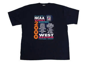 Vintage Y2K NCAA 2000 Sweet 16 West Region Women's Basketball Blue Tshirt XXL - Picture 1 of 10
