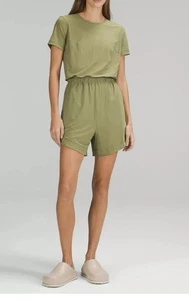 Mameluco Lululemon Verde Oliva Talla 12 Inspirado en Alineación Una Pieza Minimalista Utilidad - Imagen 1 de 8