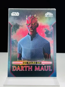 2024 TOPPS CHROME BLACK STAR WARS 25 YEARS OF DARTH MAUL REBELS ENCASED - Picture 1 of 5