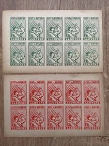 IBEMRONEDA| Sellos Guerra Civil locales Llorens 2 pliegos, 20 sellos nuevos - Imagen 1 de 1