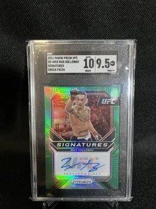 2021 Panini Prizm UFC - Firme Max Holloway #SG-MXH Green Prizm SGC 9.5/10 - Foto 1 di 2