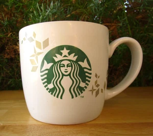 STARBUCKS 2013 HOLIDAY COLLECTION Coffee Mug, Siren & Gold Xmas Decorations 14oz - Picture 1 of 12