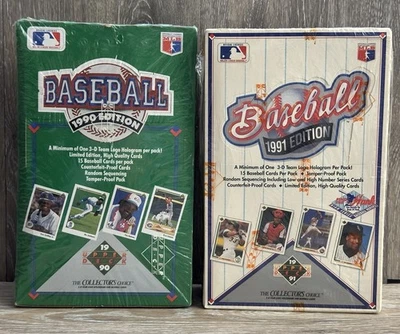 1990 & 1991 UPPER DECK BASEBALL COLLECTORS BOX LOT  SEALED SEE ALL PICS - Image 1 of 4
