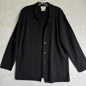 Talbots Sweater Womens Medium Wool Button Front Cardigan Made Italy Pockets - Picture 1 of 11