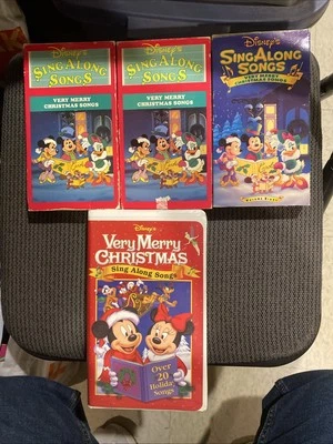 Disney’s Very Merry Christmas Sing-Along Songs VHS 1988 2002 Mickey Mouse Music Foto 1 de 4