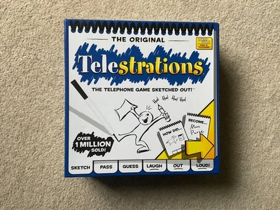 Telestrations Drawing Board Game - 100% Complete  - Hilarious Party Game - Image 1 of 4