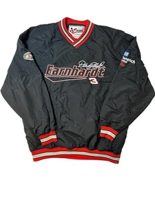 Giacca a vento/giacca vintage anni 90 Chase Authentics Dale Earnhardt nera scollo a V XL - Foto 1 di 4