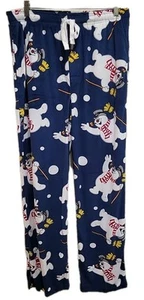 Pantalones de Salón Navidad Azul/con Hombre de Nieve Pantalones Nuevos con Etiquetas Talla Grande Unisex Tiene Mosca - Imagen 1 de 7