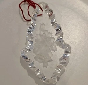 Gorham Lead Crystal Ornament Jingle Bell Glass 3.5" - Picture 1 of 2