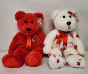 Ty Beanie Buddy "PIERRE" & "CHINOOK" Vintage 2001 & 2002 Canada Bear Bundle UK - Bild 1 von 16