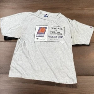 Rare Vintage Champion Phoenix Suns T-Shirt XL Light Gray NBA 90s USA Tee - Picture 1 of 8