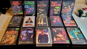 Horror Vhs $$ Clamshell Lot |15ct| Serious Collectors | Re-prints | Rare / Oop - Picture 1 of 18