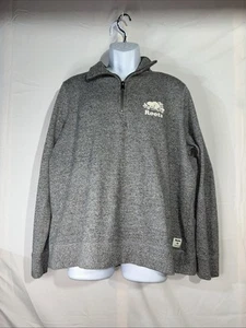 Roots Canada Sweatshirt Women's Heather Gray 1/4 Zip Long Sleeve Size XXL - Picture 1 of 6