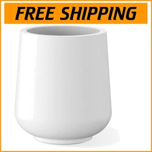 Versatile 11.6" Round Planter - Large Concrete Pot with Rubber Drainage Plug - Picture 1 of 9