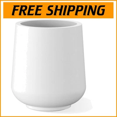 Versatile 11.6" Round Planter - Large Concrete Pot with Rubber Drainage Plug - Image 1 of 4