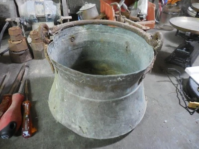 Ancien Chaudron en cuivre XX siècle - Photo 1/4