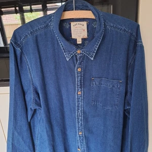 Fat Face indigo denim shirt, size XXL - Picture 1 of 5