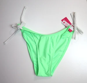 NEON GREEN HIGH LEG SCOOP WAIST BIKINI BOTTOMS - XHILARATION - SIZE S - NWT - Picture 1 of 4