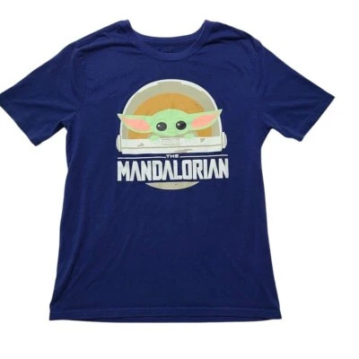 Star Wars Mandalorian Baby Yoda The Child Grogu Pajama Top Unisex Size S Blue - Image 1 of 4
