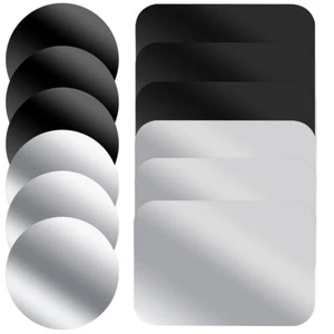 12Pcs Mobile Phone Metal Plate Rectangle Round Universal Replacement Sticker - Picture 1 of 11