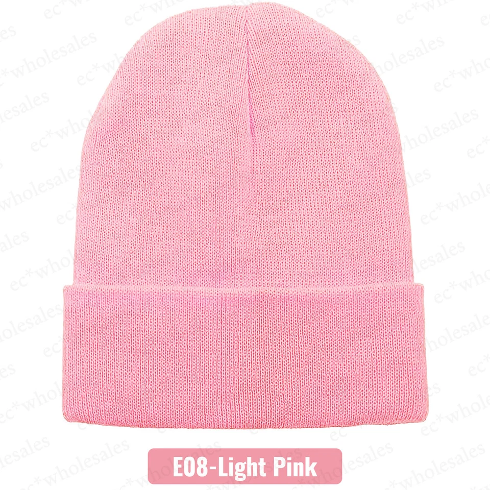 Beanie Hat Cap Plain Knit Ski Skull Cuff Winter Warm Slouchy Men Women CF Unisex - Image 1 of 4