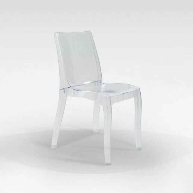 GRANDSOLEIL CRISTAL LIGHT Sedia in Policarbonato 50 x 84 cm - Trasparente (S6326TR)