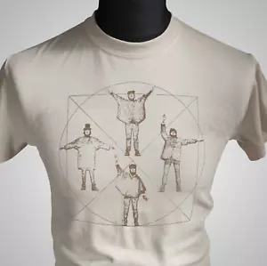 Davinci Beatles Retro T Shirt Vitruvian Man Art Help Cool Natural - Picture 1 of 2