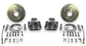 Ford 9 Inch Chrome 13" Wheels Disc Brake Kit 1959-76 Chevy Impala New Style Ends - Picture 1 of 1